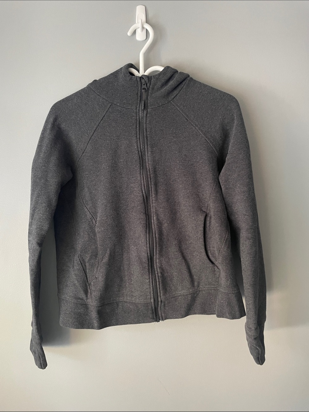 Lole Dark Gray Full-Zip Hooded Sweater
